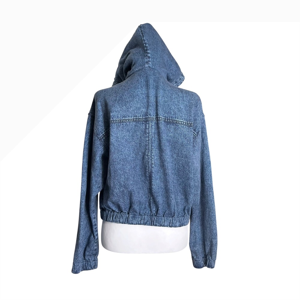 rag & bone Miramar Davina Hoodie Women's Medium Topaz Casual Streetwear Denim - Picture 3 of 10